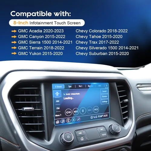 Miniatura 7 de LFOTPP 2017-2020 2021 2022 GMC Acadia IntelliLink - Protector de pantalla de navegación para automóvil IntelliLink de 8 pulgadas, pantalla de vidrio