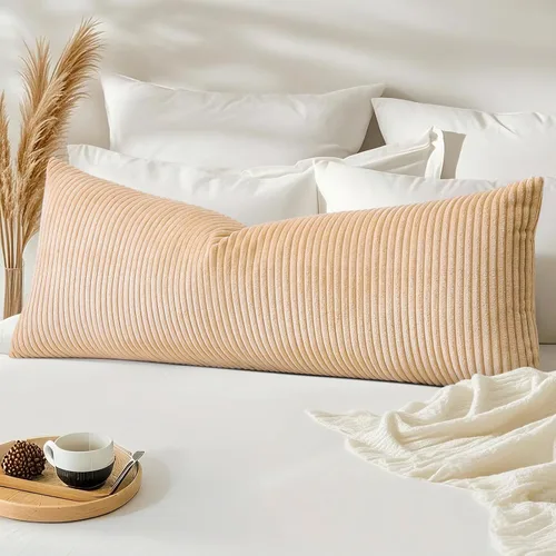 Miniatura 185 de Artscope Fundas de Almohada de Pana a Rayas Acogedoras Súper Suaves Decorativas Cuadradas Fundas de Cojín para Sofá Sillón Dormitorio Decoración
