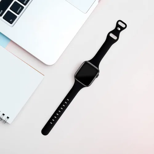 Miniatura 2 de Acrbiutu - Correas compatibles con Apple Watch de 38, 40, 41, 42, 44, 45, 46 y 49 mm, delgada, de silicona, para iWatch serie Ultra, 10, 9, 8, 7, 6