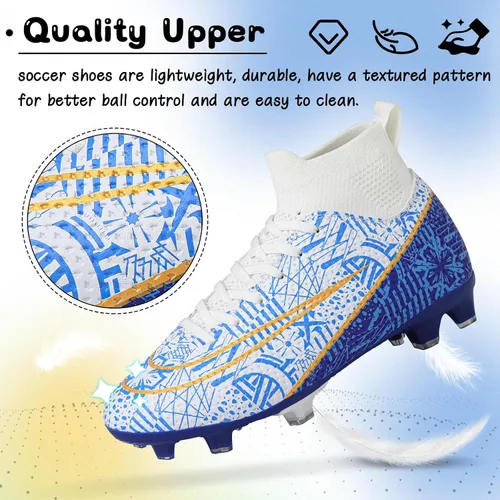 Miniatura 2 de Tacos de fútbol para niños y niñas, zapatos de fútbol para césped AGFG
