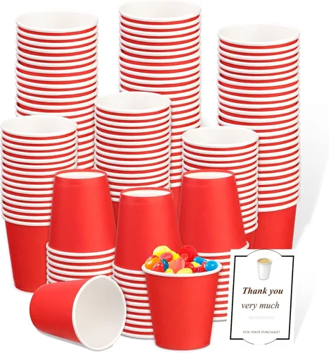 Miniatura 16 de Paquete de 50 vasos de papel desechables de 3 onzas, vasos de papel para baño de café, tazas pequeñas para aperitivos, baño, expreso, perfecto