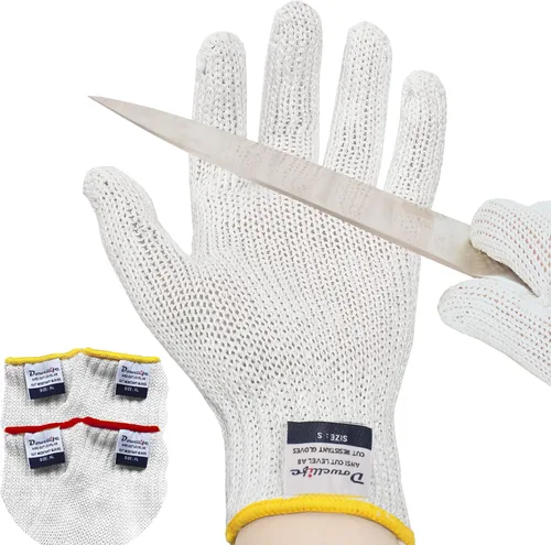Miniatura 11 de Dowellife - Guantes de seguridad para corte con refuerzo de nivel 8, grado alimenticio, de protección, para cuchillos, mandolina, cortar carne