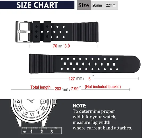 Miniatura 4 de Carty Correas de reloj de silicona de liberación rápida para hombres y mujeres, de alta calidad, impermeables, 0.787in, 0.866in, 0.945in, correas