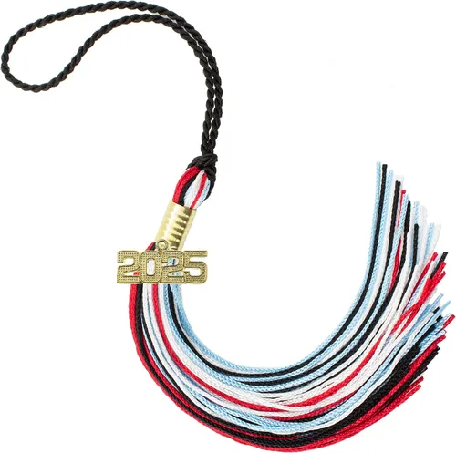 Miniatura 331 de Borla de graduación Aqua 2022, todos los colores escolares disponibles, fabricada en Estados Unidos