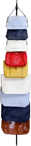 Perfect Curve Organizador de Bolso y Monedero | Sostiene hasta 9 Bolsos | Organizador Sobre Puerta para Bolsos y Monederos | Clips Ajustables | 1
