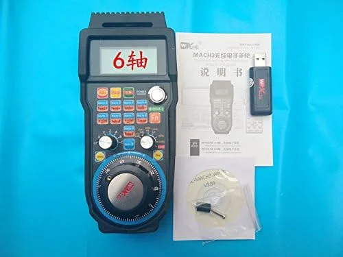 Miniatura 6 de Colgante MPG para Mach 3, eje de soporte 4 ejes 5, ELEOPTION inalámbrico Mach3 MPG colgante volante para fresadora de grabado CNC router