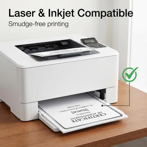 Miniatura 9 de PaperDirect Certificados especiales Foil Elegance, 50 hojas de papel blanco de 38 libras, 8½ x 11 pulgadas, borde doble de lámina negra, perfecto
