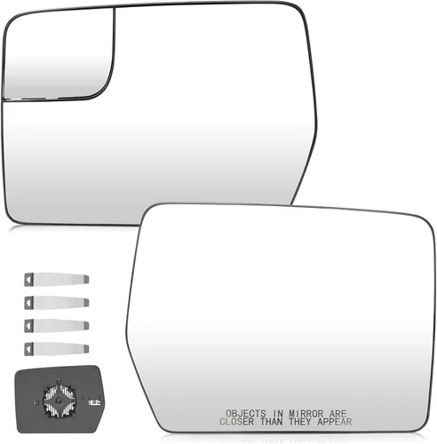 Youxmoto Cristales de Espejos Calefactables de Repuesto para Lado Izquierdo del Conductor y Lado Derecho del Pasajero, Compatible con Ford F150 2011