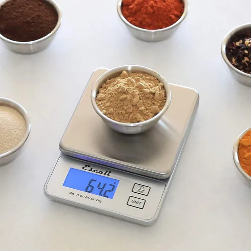 Miniatura 2 de EscaliVera PR2000S Cocina de alta precisión compacta / hornear / a escala de hierbas, mide los ingredientes líquidos y secos, pantalla digital LCD