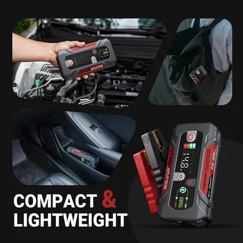 Miniatura 7 de LOKITHOR JT400 2500A arrancador portátil con probador de batería de 100 a 2000 CCA, arrancador de batería de coche de 12 V para motores de gasolina