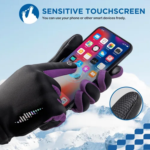 Miniatura 3 de SIMARI Guantes de invierno para niños, sensibles para pantalla táctil, térmicos, resistentes al agua, para niños y niñas, correr, ciclismo, nieve