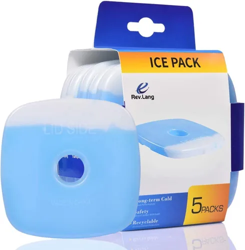 Paquete de hielo frío de ladrillo reutilizable de larga duración fresco delgado congelador paquete refrigerador para loncheras bolsa