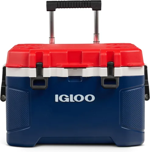 Miniatura 11 de Igloo Trailmate - Hielera con ruedas de 52 cuartos de galón, con carcasa dura aislada, color carbonita Carbonita 52Qt