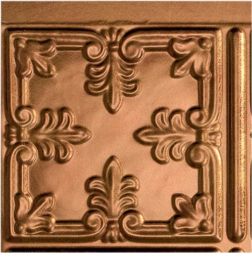 FASÄDE Panel decorativo para salpicaduras de vinilo de estilo tradicional / patrón 10 en bronce antiguo (muestra de 6 x 6 pulgadas)