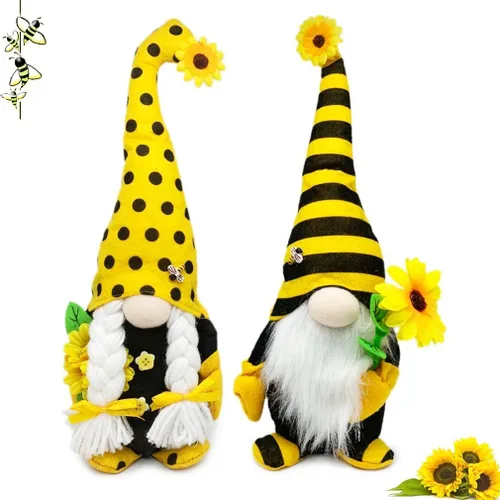 Miniatura 10 de 2 piezas de decoración de gnomos de primavera y verano, exquisito tamaño más pequeño de 7.5 pulgadas, decoración de gnomo de primavera y verano