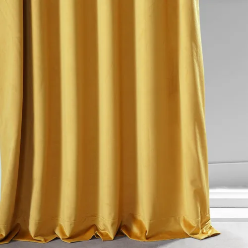 Miniatura 5 de HPD Half Price Drapes - Cortinas de terciopelo de lujo con bloqueo de luz para dormitorio (1 panel), 50 x 84 pulgadas, cortinas opacas de hotel