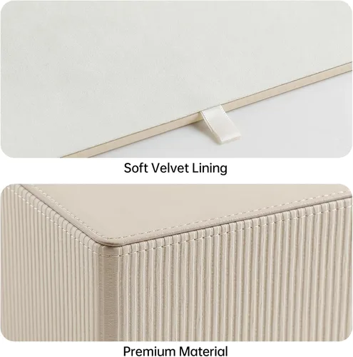Miniatura 4 de Funda de caja de pañuelos de cuero sintético PU rectangular con cierre magnético, soporte de caja de pañuelos moderno para mesitas de noche de baño