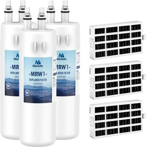 Miniatura 11 de MARRIOTTO EDR1RXD1 Filtro de agua para refrigerador compatible con Whirlpool W10295370A, WHR1RXD1, KAD1RXD1, Filtro 1, W10295370, P4RFWB, P8RFWB2L