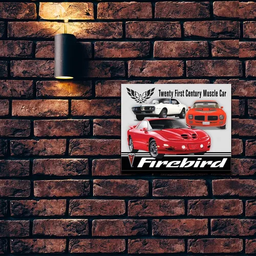 Miniatura 5 de Desperate Enterprises Pontiac Firebird Tribute - Letrero de metal nostálgico vintage para pared, fabricado en Estados Unidos Pontiac Firebird