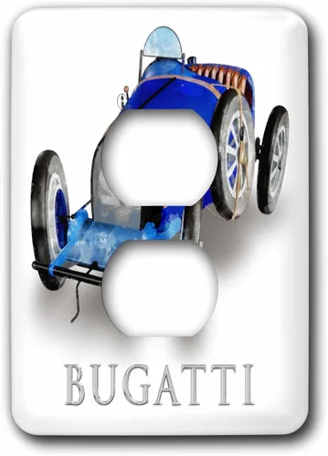 Miniatura 2 de 3dRose lsp_58801_6 Classic Bugatti Racing Car 2 Plug Outlet Cover