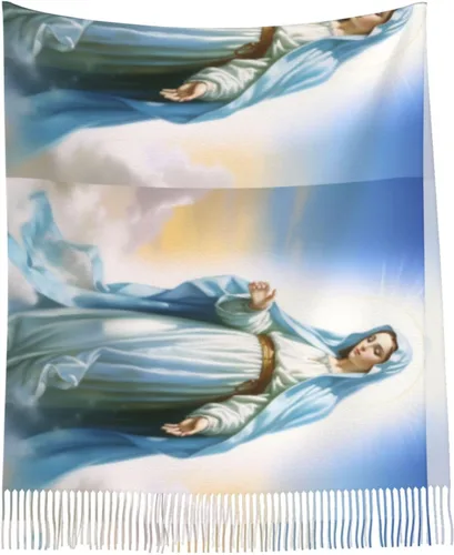 Miniatura 6 de VEIZKUO Borlas suaves bufandas chales envolventes bufandas ligeras, chales grandes y envolturas para vestidos de noche, decoración de fiesta