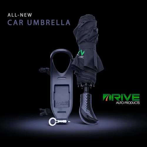 Miniatura 3 de Drive Auto - Paraguas de golf para lluvia, resistente al viento, paraguas grande para lluvia, viento, viajes, sol, paraguas negro compacto de 41