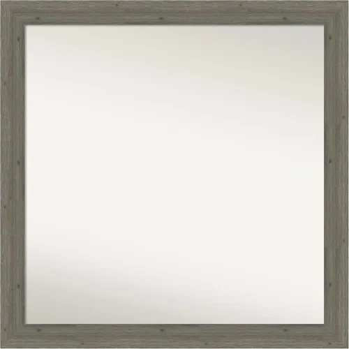 Miniatura 150 de Amanti Art Espejo de pared personalizado no biselado (24.5 x 24.5 pulgadas), marco gris marrón alta, varios tamaños personalizados, espejo de baño