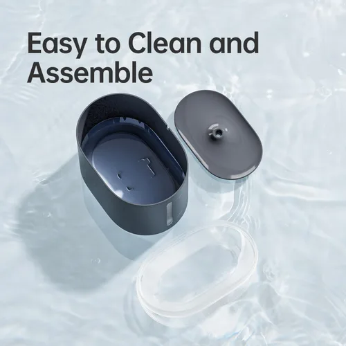 Miniatura 6 de Fuente de agua automática para gatos, dispensador de agua de 2.5 litros de capacidad, bomba ultra silenciosa, sistema de filtración, material sin