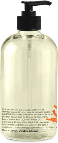 Miniatura 5 de Lulu Aceite de masaje de flor de naranja con jojoba y aceites esenciales, 16 onzas y lubricante personal. Lulu Lube Natural a base de agua, 16 onzas