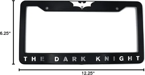 Miniatura 6 de Dark Knight V2 - Marco elevado 3D para matrícula 1 paquete de cubierta para placa de automóvil Soporte universal negro de Estados Unidos