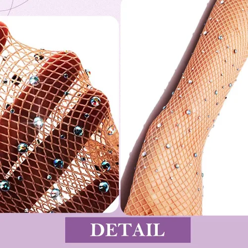 Miniatura 3 de Guantes largos de malla con diamantes de imitación, guantes de red brillantes de moda, ópera, rave, fiesta, disfraces, guantes para mujeres y niñas