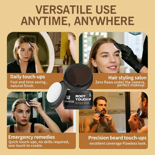Miniatura 9 de Polvo para Teñir Raíces de Cabello Marrón - Cubre Instantáneamente el Cabello Gris con Sutil Sombra de Color para Cabello Fino 4g