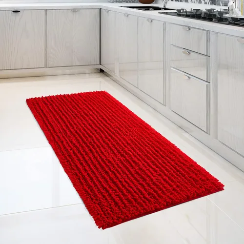 Miniatura 74 de FLOLEOPA Alfombras de Baño de Microfibra de Felpa Suave, Alfombras de Baño Absorbentes Antideslizantes Lavables a Máquina, Tapetes de Baño para Beige