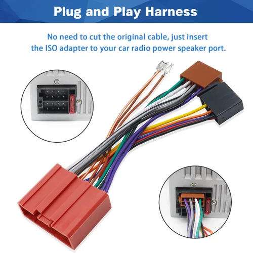 Miniatura 3 de Adaptador de arnés de cableado de radio ISO compatible con Mazda CX7 CX9 MPV Cable de arnés de cable estéreo multicolor