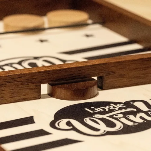 Miniatura 7 de Juego de disco de cabestrillo – Juego de mesa de madera maciza de 16.5 pulgadas, lujoso juego de disco de eslinga para noches familiares o fiestas