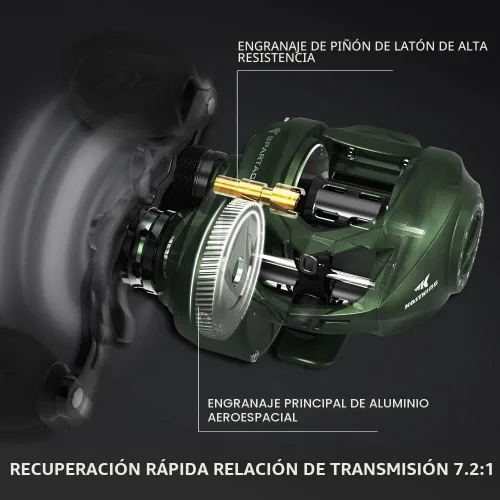 Miniatura 6 de KastKing Spartacus II Baitcasting Fishing Reel, 6oz Ultralight Baitcaster Reel, Super Smooth with 17.6 LB Carbon Fiber Drag, 7.2:1 Gear Ratio, 39mm