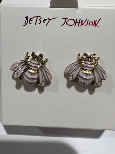 Miniatura 3 de Betsey Johnson Aretes de abeja, Metal, No es una piedra preciosa