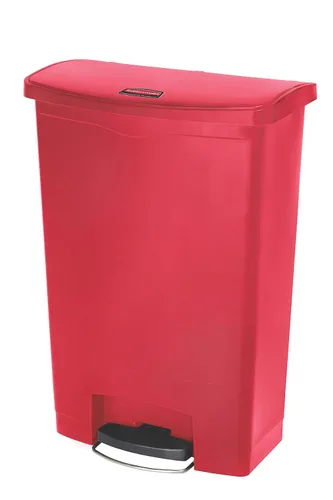 Miniatura 39 de Rubbermaid Commercial Products - Bote de basura Streamline Slim con pedal Papelera de plástico, 4 galones (15 litros), color rojo, con manos