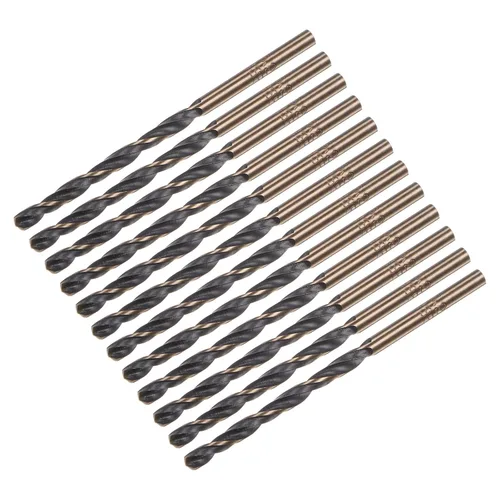 Miniatura 40 de uxcell Brocas Jobber de 0.118 in (0,118 pulgadas) de nitruro negro y oro recubierto de titanio M2 de alta velocidad (HSS) Brocas helicoidales
