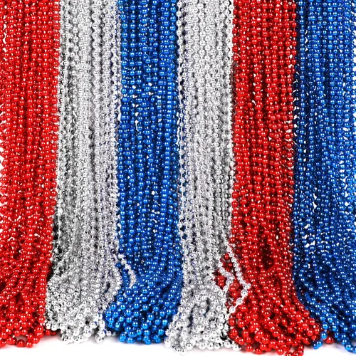 Miniatura 12 de 36 collares del 4/4 de julio: accesorios patrióticos a granel para fiestas del Día de los Caídos, decoraciones de decoración, sombreros de estrella