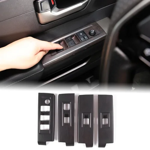 Miniatura 15 de Aunginsy Cubierta de Panel de Moldura de Botón de Elevación de Vidrio para Puerta de Automóvil Compatible con Toyota Tundra/Sequoia 2022-2025