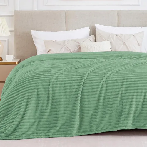 Miniatura 47 de BEDELITE Manta de forro polar para sofá, 10.58 oz/m², suave y cálida, manta acuática esponjosa, manta decorativa y de regalo para mujeres, hombres