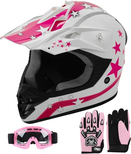 Miniatura 8 de SLMOTO - Casco DOT para niños y jóvenes de motocross, casco de motocicleta de calle, casco de bicicleta de tierra, motocross, ATV, casco con diseño