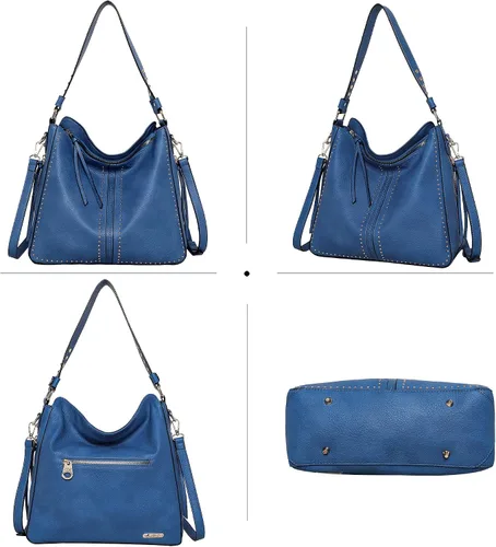 Miniatura 5 de Montana West - Bolsa grande de cuero para mujer, portación oculta de arma, con detalle de tachas, bolsa cruzada