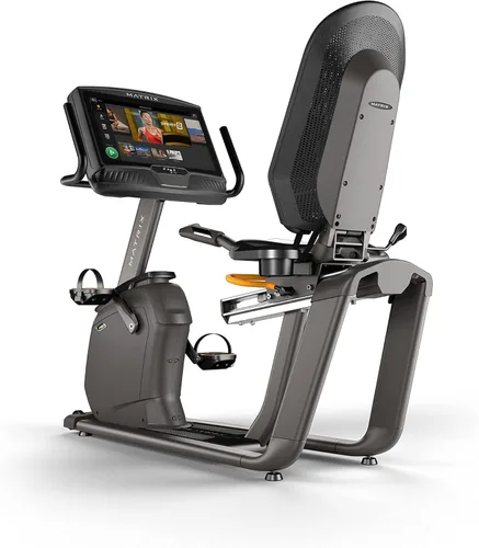 Miniatura 7 de Matrix Fitness R50 Recumbent Bike Club-Quality Dual Form Frame, Comfort Arc Seat Quiet Exact Force Induction Brake Recovery Rides, Low-Impact