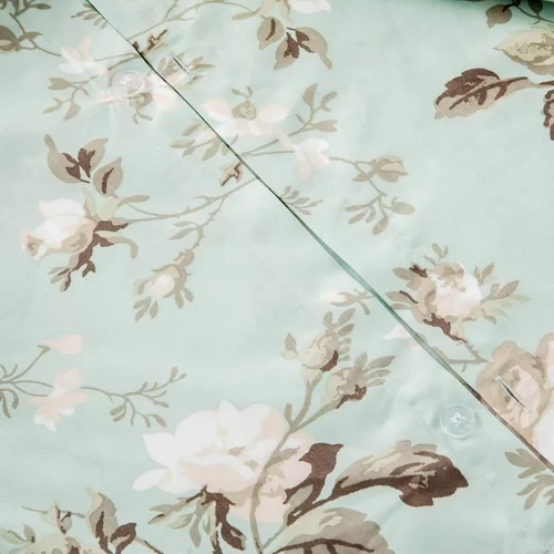 Miniatura 6 de Eikei Juego de funda de edredón y fundas de almohada florales Shabby Chic Cottage Garden Botanical Nature Flowers Col Roses Ppeony Rosy Vines