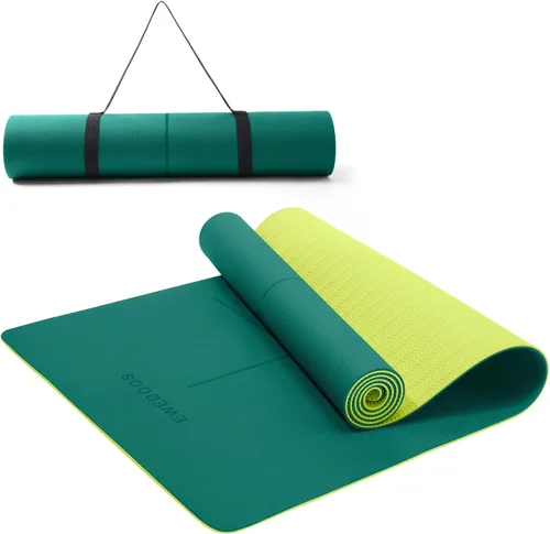 Miniatura 7 de Ewedoos Esterilla de Yoga Ecológica con Marcas de Alineación, Esterilla de Yoga TPE Antideslizante para Yoga Caliente, Gruesa 1/4'', Superficies