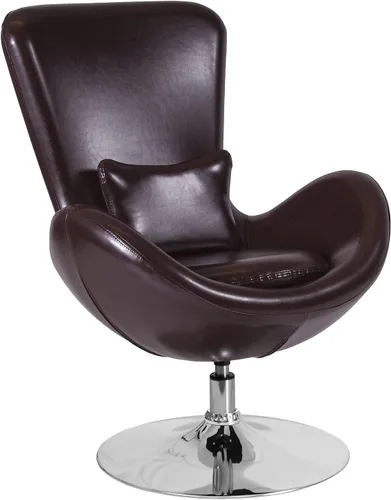 Miniatura 11 de Flash Furniture Egg Series Grey LeatherSoft Silla de recepción lateral Gris Leathersoft