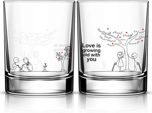 Miniatura 11 de BoldLoft Vasos para beber con texto en inglés «Say I Love You His and Hers», regalos para ella, esposa, novia, pareja para San Valentín, Di te amo