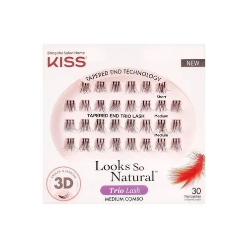 Miniatura 12 de KISS Looks So Natural - Paquete múltiple de pestañas postizas, ligeras y cómodas, tecnología de extremo cónico, reutilizables, libres de crueldad